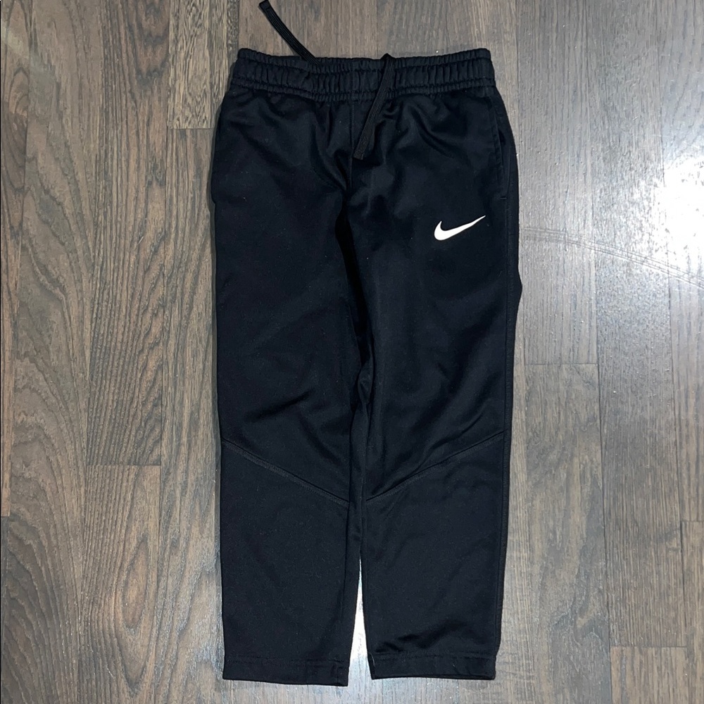 Boys Nike Youth Black Sweatpants with White Swoosh Size S